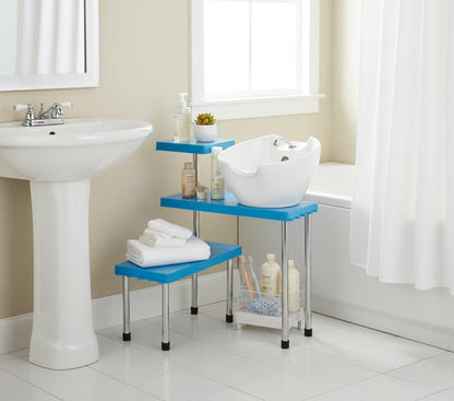 3 Tier Countertop Organizer Corner Shelf Rack Multipurpose Storage Stand for Kitchen,