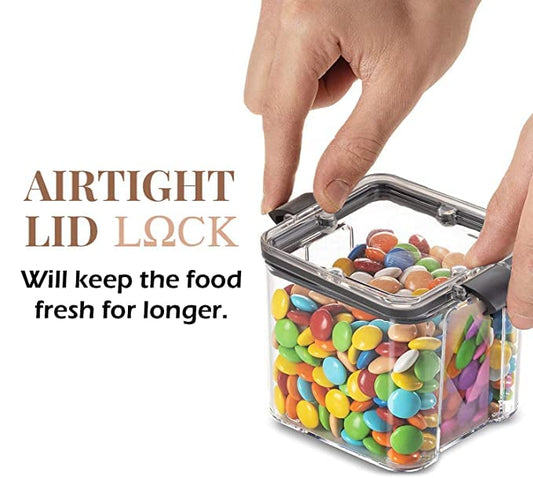 Plastic Kitchen Containers Set, Air Tight Container For Kitchen Storage Set, Kitchen Accessories Items, Kitchen Organizer Items And Storage Containers (Transparent, 700 ML Set Of 8