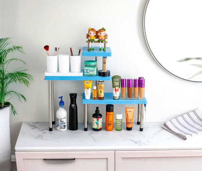 3 Tier Countertop Organizer Corner Shelf Rack Multipurpose Storage Stand for Kitchen,