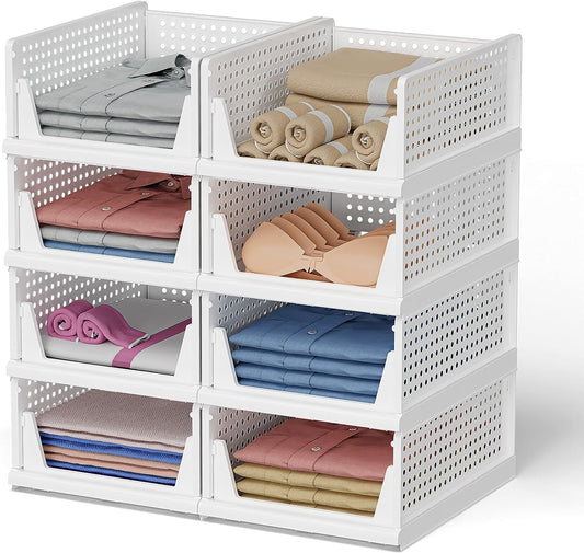 Stackable and Foldable Wardrobe Storage Basket BIG SIZE